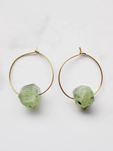 Load image into Gallery viewer, Rue Green Quartz Hoops - Foundry & Co