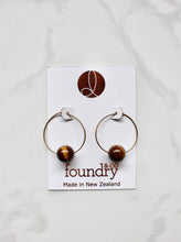 Load image into Gallery viewer, Rya Tigers Eye Hoops - Foundry & Co