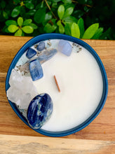 Load image into Gallery viewer, Mango & Papaya - Navy Blue Pottery Bowl Candle