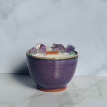 Load image into Gallery viewer, Purple Kinyo Tea Cup Candle - Different Scents
