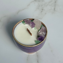 Load image into Gallery viewer, Purple Kinyo Tea Cup Candle - Different Scents
