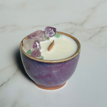 Load image into Gallery viewer, Purple Kinyo Tea Cup Candle - Different Scents
