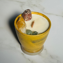 Load image into Gallery viewer, Sweet Vanilla &amp; Spice - Yellow Tea Cup Candle
