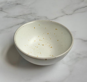 Custom Candle – White Speckled Bowl 250ml