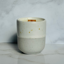 Load image into Gallery viewer, White Speckle Cup Candle - Different Scents
