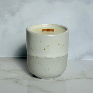 White Speckle Cup Candle - Different Scents