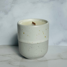 Load image into Gallery viewer, White Speckle Cup Candle - Different Scents
