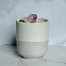 Load image into Gallery viewer, White Speckle Cup Candle - Different Scents
