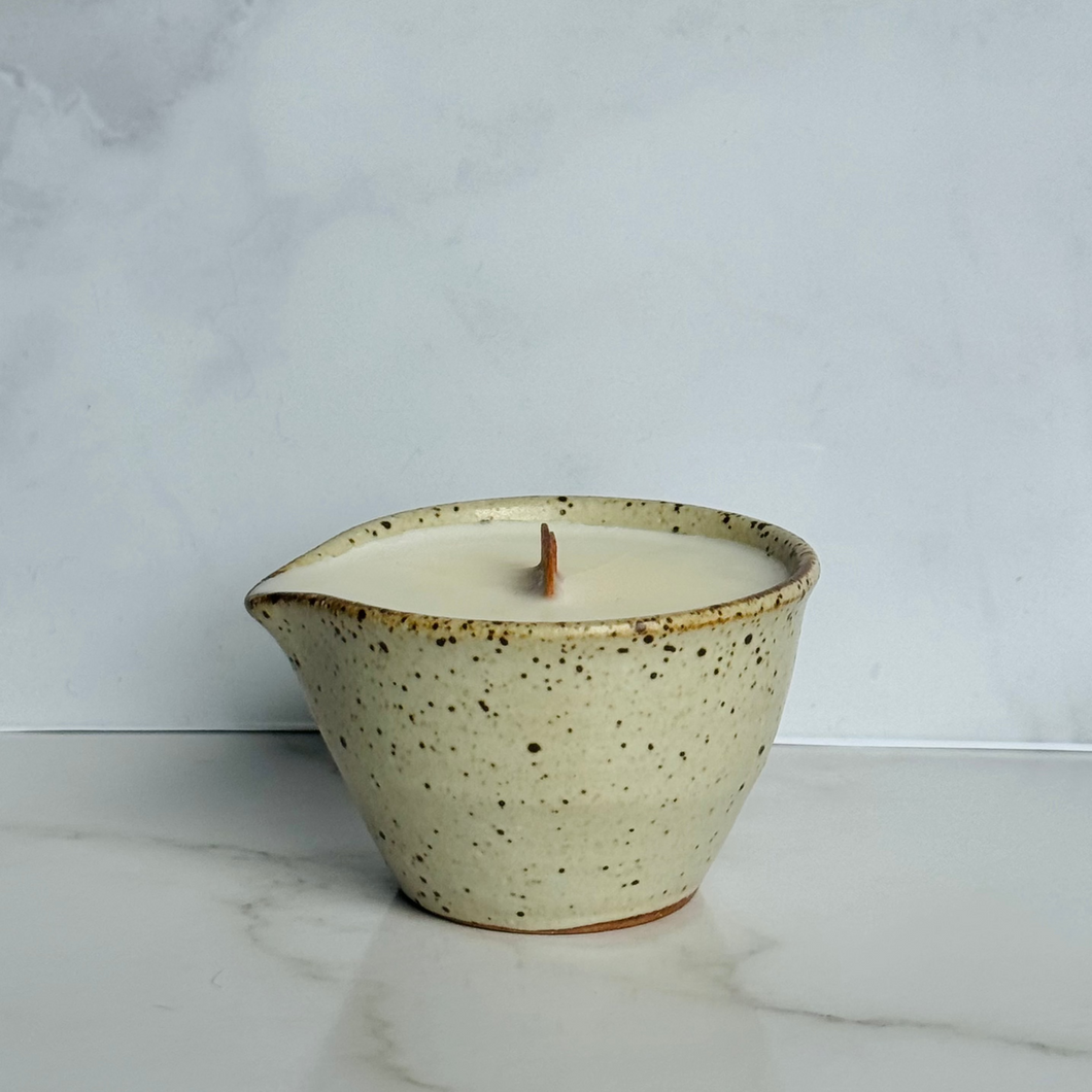 Natural Speckled Jug Candle - Different Scents