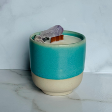 Load image into Gallery viewer, Turquoise Blue Cup Candle - Different Scents
