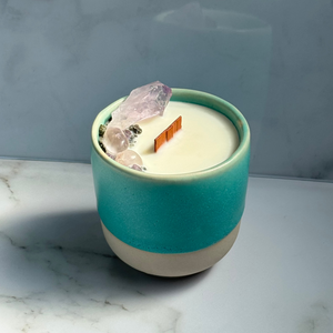 Turquoise Blue Cup Candle - Different Scents