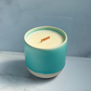 Turquoise Blue Cup Candle - Different Scents