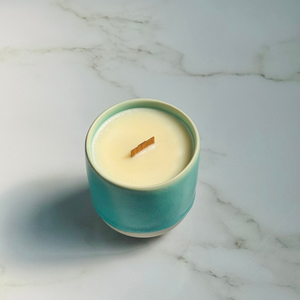 Turquoise Blue Cup Candle - Different Scents