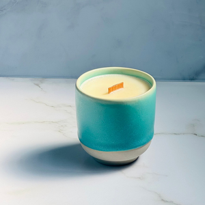 Turquoise Blue Cup Candle - Different Scents