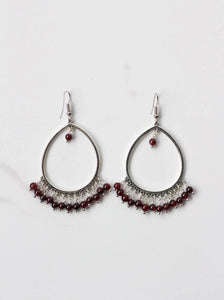 Hannah Garnet Earrings - Foundry & Co