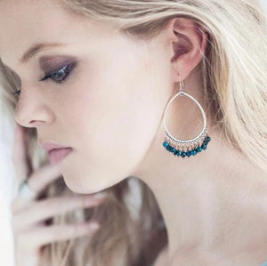 Hannah Teal Agate Earrings - Foundry & Co