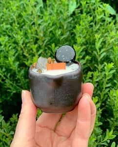 Rustic Tiny Milk Jug Pottery Candle