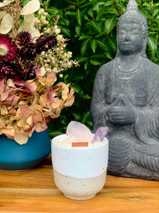 White Speckle Cup Candle - Different Scents