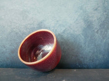 Load image into Gallery viewer, French Lavender - Copper Red Pottery Cup Candle
