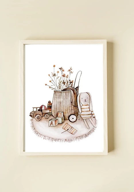 A Basket of Toys - Nursery Print