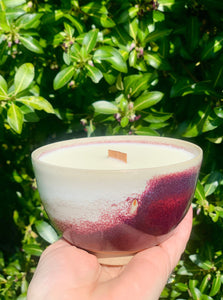 Coconut Lime - Red Copper Pottery Bowl Candle