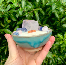 Load image into Gallery viewer, Fairy Floss - Turquoise Pottery Bowl Candle
