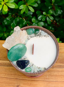 Lychee & Black Tea - Turquoise Plum Pottery Candle