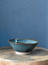 Load image into Gallery viewer, Lime Cooler - Ocean Blue Pottery Bowl Candle

