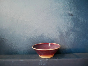 French Lavender - Copper Red Pottery Bowl Candle